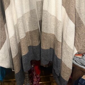 Striped Brown and Gray Sweater